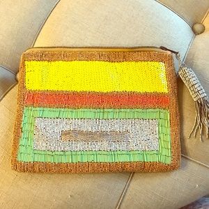 Anthropologie Beaded Clutch